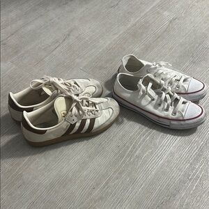 TWO sneakers, Addidas Samba & converse